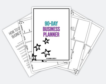 90-Day Business Planner for small creative businesses and entrepreneurs |  Undated Quarterly Planner, Quarterly Business Review, Printable