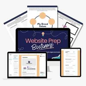 Website Prep Bootcamp | Website Planner, Marketing Plan, Website Launch Plan, Business Website Guide