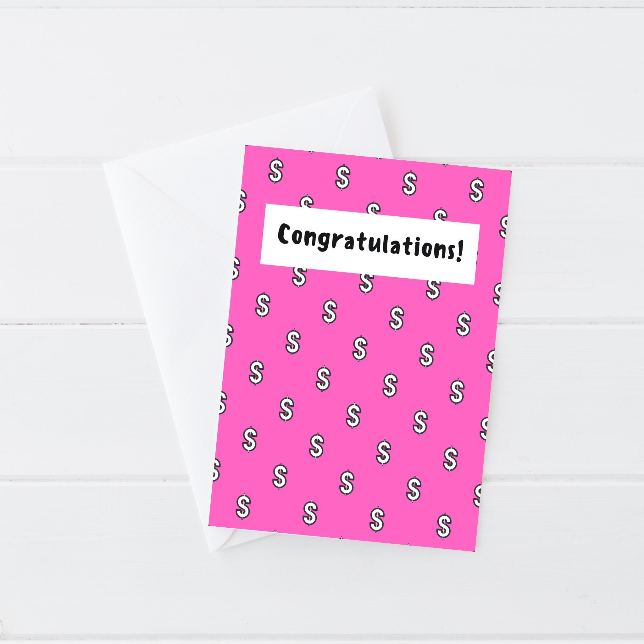 Congratulations Money Win Dollar Card | Business Milestone Card, 100k ...