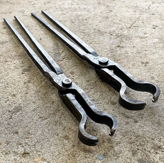 Blacksmith's Pickup Tongs Hammer Making Tongs Pincer Etsy