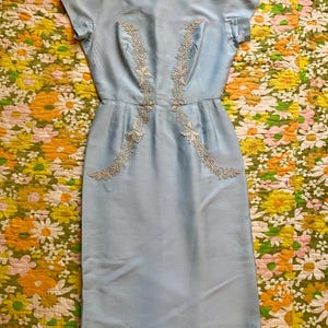 Powder Blue 1950’s Wiggle Dress