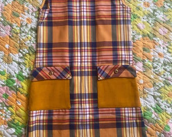 1960’s Mod Plaid Playmore Children’s Dress