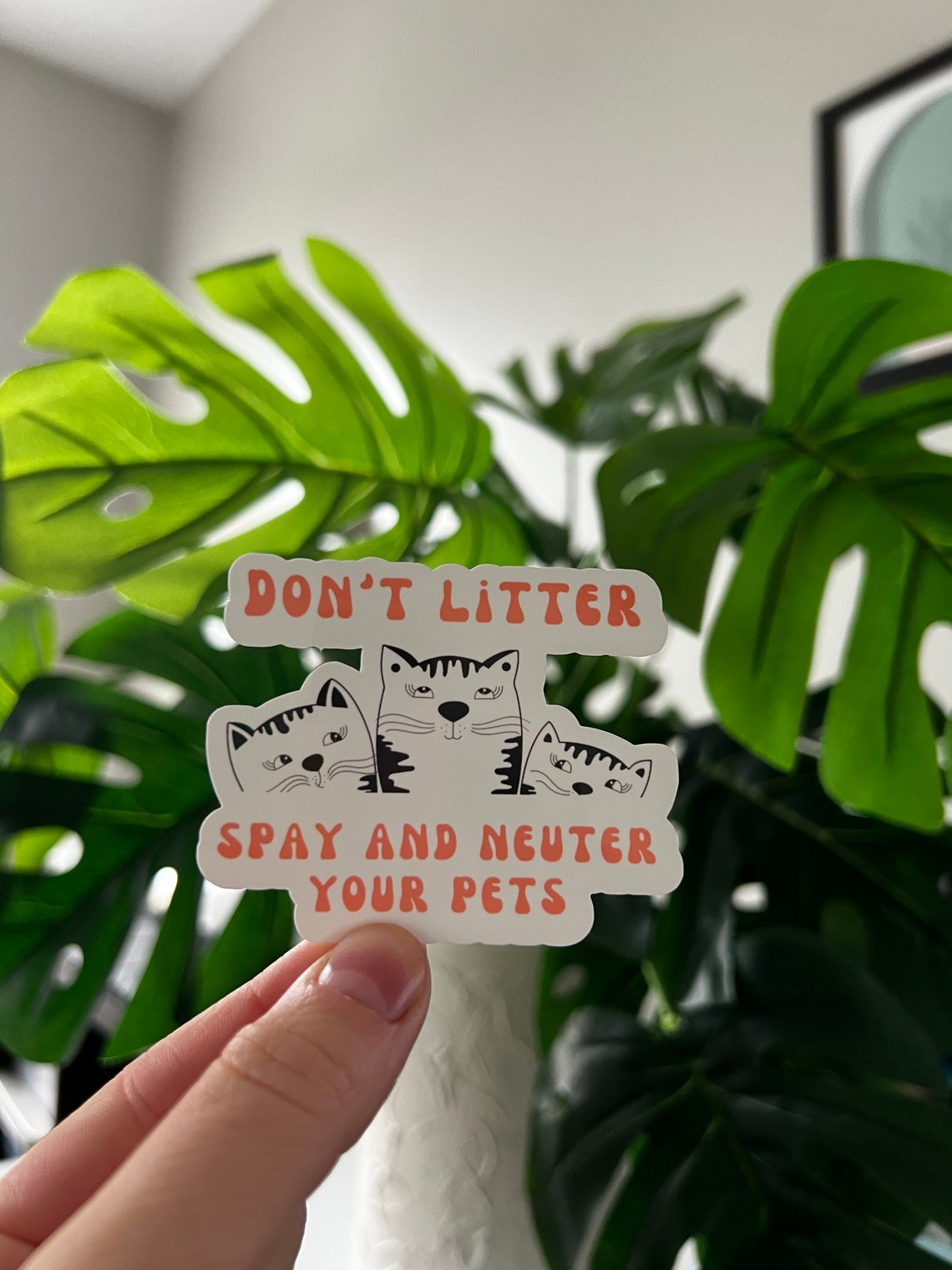 Dont Litter Spay and Neuter Sticker Animal Rescue Shelter Etsy