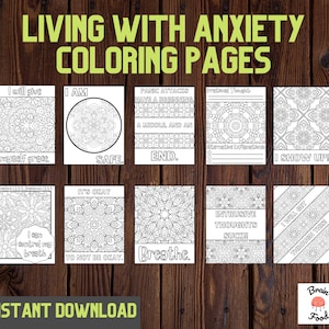 Living with Anxiety Coloring Pages