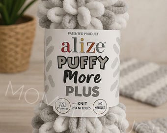 Hilo Alize Puffy More Plus Chenille Loop: Tejido sin agujas
