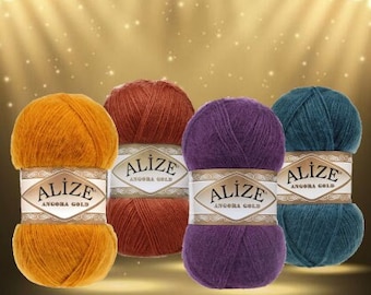 Originale Alize Angora Gold, filato di lana, filato di mohair, filato acrilico, filato turco, filato per maglieria, filato all'uncinetto, mohair di lana, filo acrilico