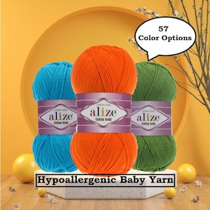 Alize Cotton Gold, Hypoallergenic Yarn, New, Wool Yarn,Batik Yarn,Knit Socks,Amigurumi Toys Yarn,Yarn for knitting and crocheting,Organic
