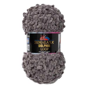 Puede incluir: Un ovillo de hilo Himalaya Dolphin Loop de color gris. El hilo es suave y esponjoso, perfecto para tejer o hacer ganchillo.