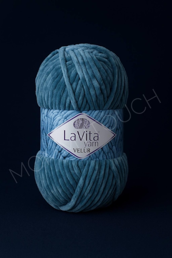 LaVita Velur Velvet Chenille Yarn – Ultra Soft, Plush Texture