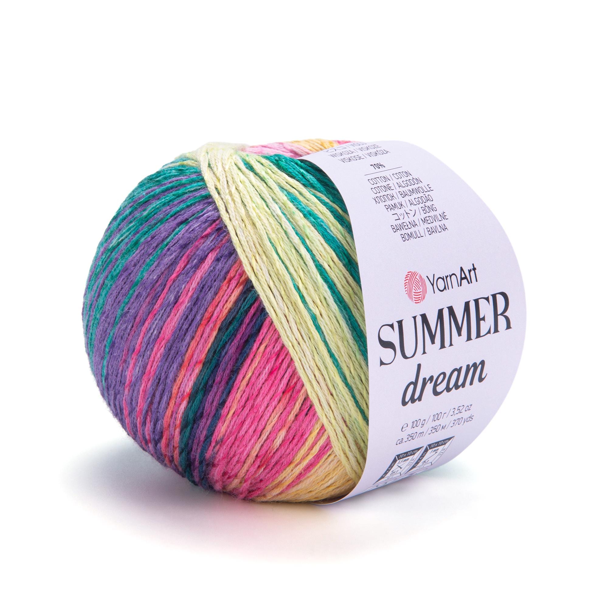Yarnart Summer Dream Yarn: Multicolor Cotton Viscose Blend - Etsy