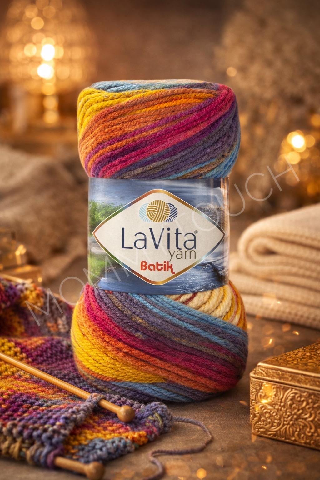 Lavita Batik Multicolor Yarn – Soft Acrylic Knitting & Crochet