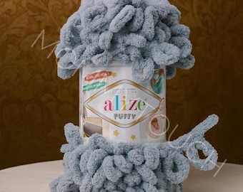 Alize Puffy Yarn Chenille Yarn: Finger Knitting, Baby Blanket DIY, New Color