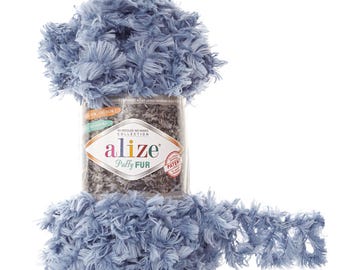 Alize Puffy Fur Yarn: No-Needle Chenille for Cozy Blankets