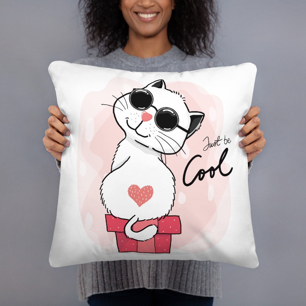Coussin Chat Just Be Cool