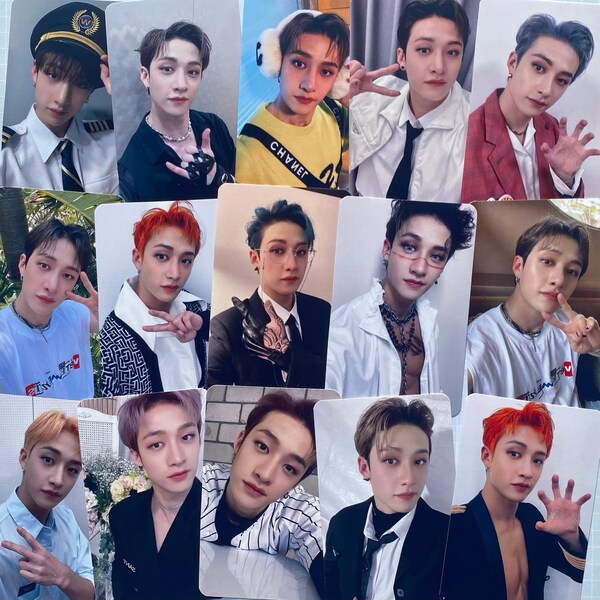 8 Bang Chan photocards (fanmade)