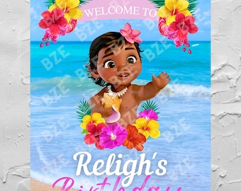 Baby Moana Willkommensposter Digital