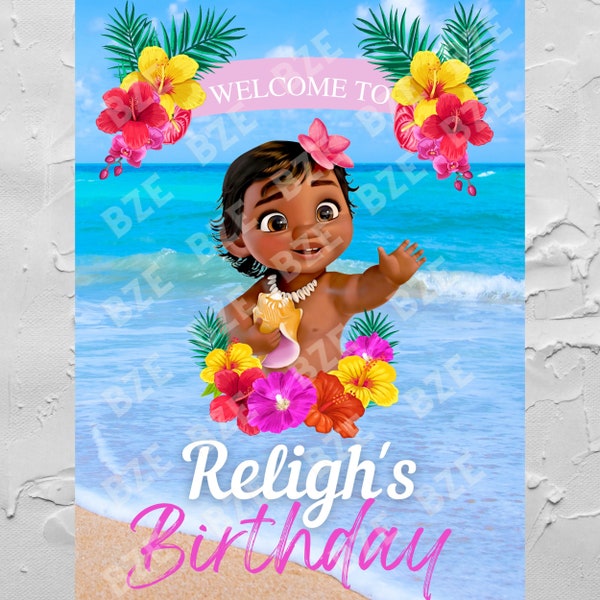 Baby Moana Welcome Poster Digital