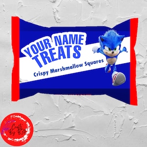 Sonic Rice Krispies Treats Labels, Sonic Party, Super Sonic