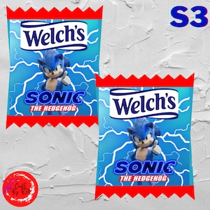 Sonic Fruit Snack Labels, Sonic Party, Super Sonic