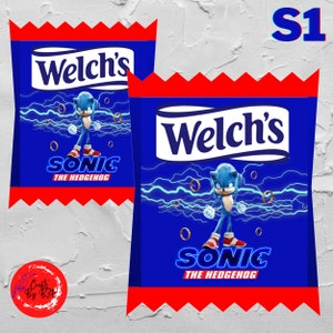 Sonic Fruit Snack Labels, Sonic Party, Super Sonic