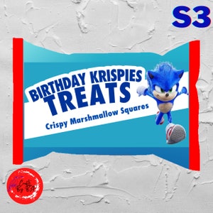 Sonic Rice Krispies Treats Labels, Sonic Party, Super Sonic
