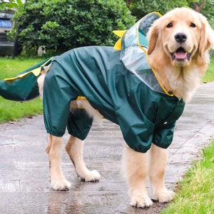 Imperméable pour grand chien, Veste de pluie pour grand chien, Vêtements de pluie pour grand chien, Vêtements pour rottweiler, Labrador, Berger allemand, Golden Retriever, Chiot Husky image 1