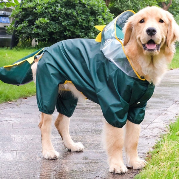 Large Dog Raincoat, Large Dog Rain Jacket, Big Dog Rain Clothes, Rottweiler Clothes, Labrador, German Shepherd, Golden Retriever,Husky Puppy