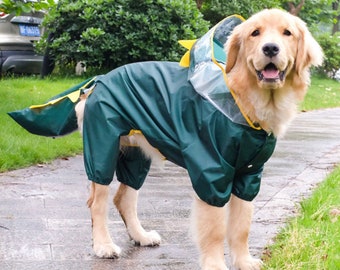 Large Dog Raincoat, Large Dog Rain Jacket, Big Dog Rain Clothes, Rottweiler Clothes, Labrador, German Shepherd, Golden Retriever,Husky Puppy