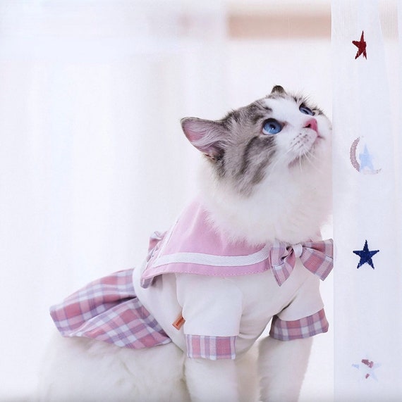 Cute Cat Clothes Small Skirt Pet Clothing Summer Spring Cat 