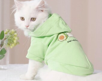 Fashion Cat Clothing | Hooded Sweater | Air Conditioning Clothing | Soft Breathable | Cat Supplies Pet Supplies | Cute Cat Clothes