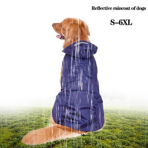 Dog Raincoat | Reflective Dogs Rain Coat For Small Large Dogs | Waterproof Clothes Golden Retriever Labrador Rain Cape | Pet Products