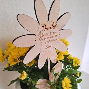 Flower stick, personalized, thank you for helping me grow, educator gift, teacher gift, farewell