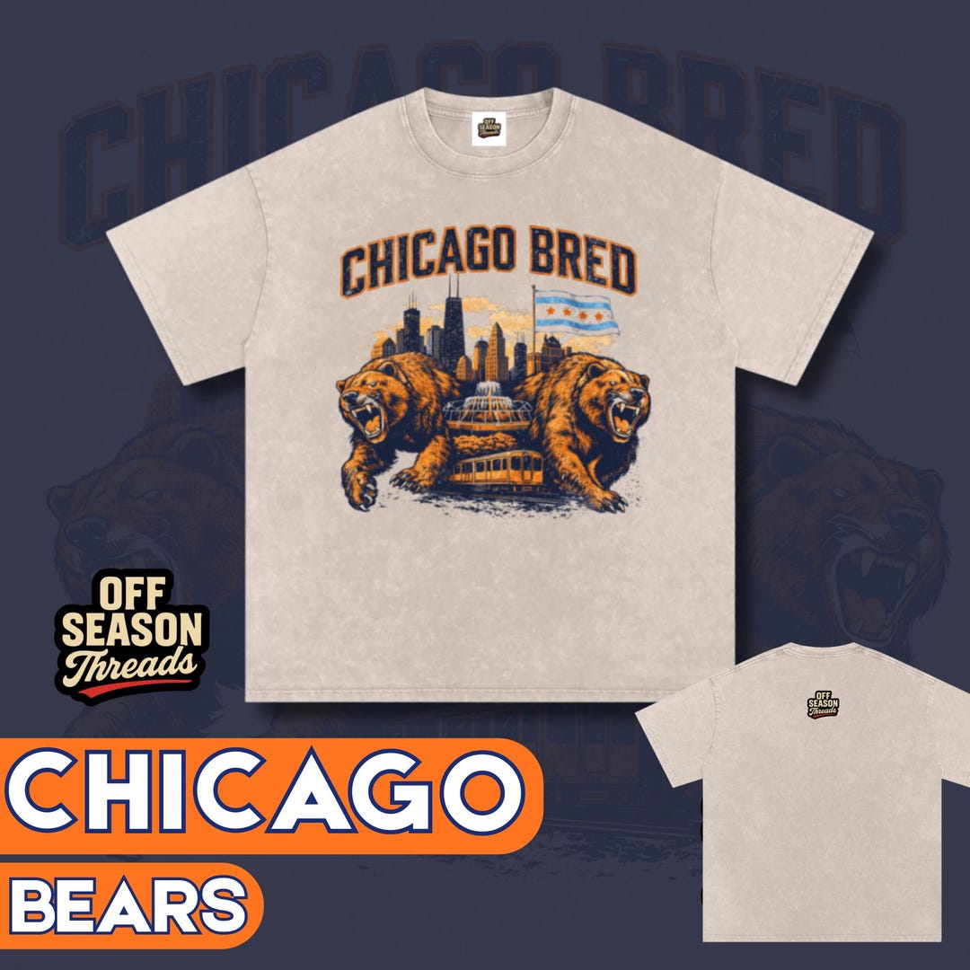 Chicago Bred Bear T-shirt | Vintage Chicago Streetwear Tee | Windy City ...
