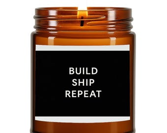 Tech Bro, Ai, Vela de constructor en tarro ámbar 02