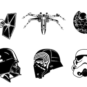 Starwars collection, .Svg .Ai .Cdr .Dxf .Pdf .Png files for Cricut printing or laser cutting