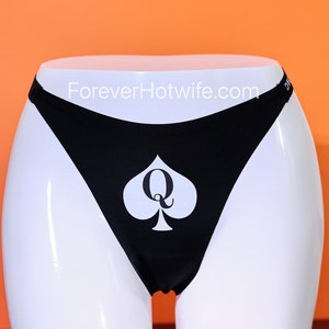 BBC Seamless Queen of Spades Hotwife Women Panties Female Tanga