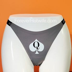 BBC Seamless Queen of Spades Hotwife Women Panties Female Tanga