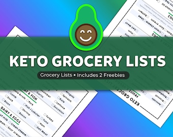 Keto Grocery List | Etsy