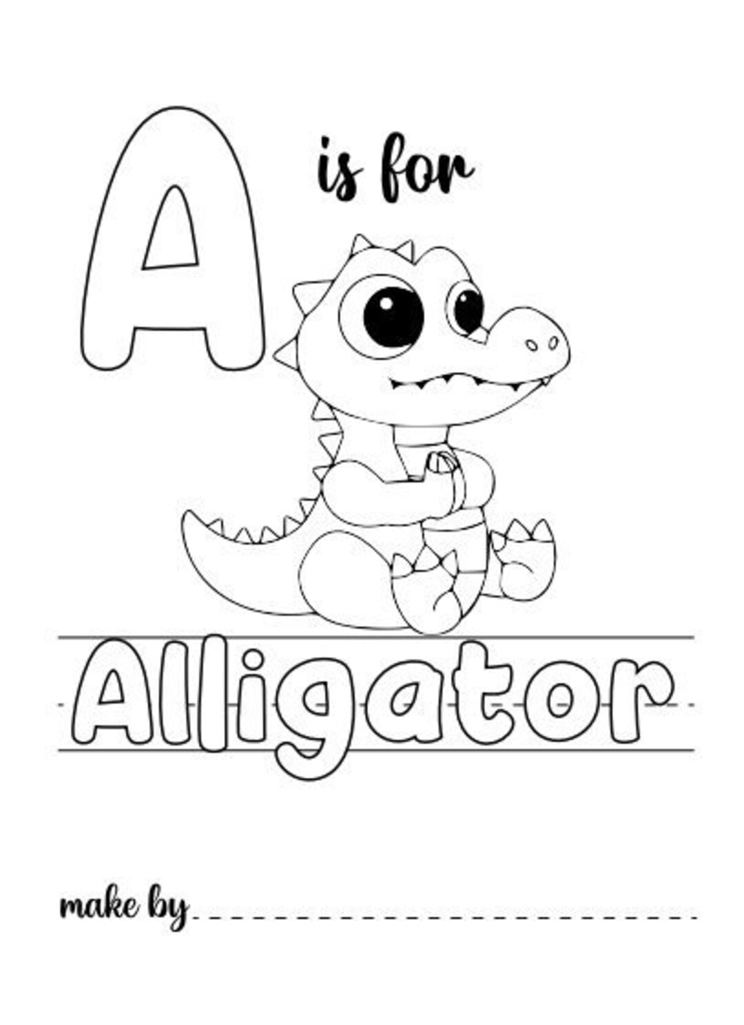 ABC Coloring Pages - Etsy