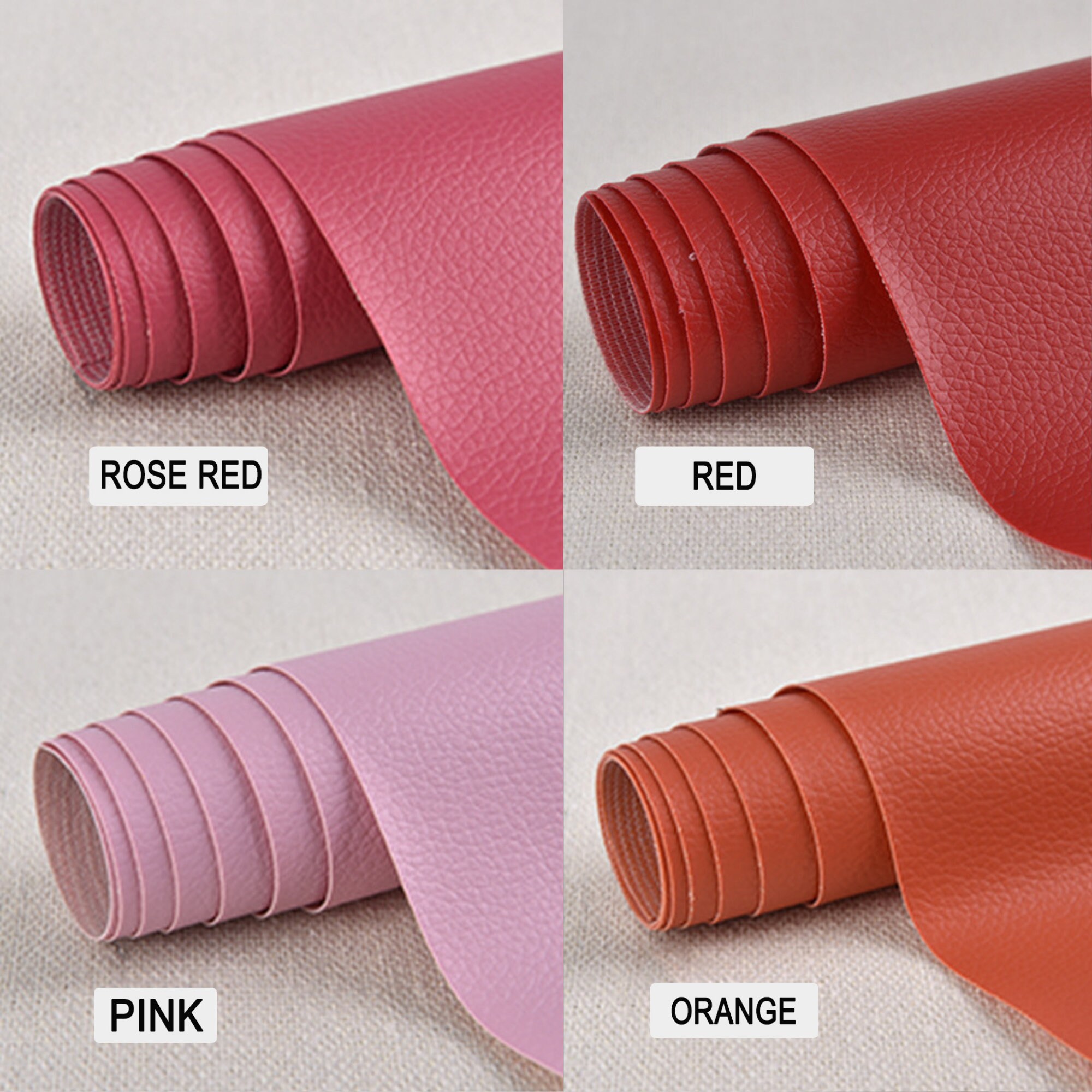 Self Adhesive Leather Fabric Faux Leather Fabric Leather Etsy