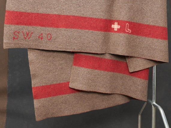 Rare Authentic Vintage 1940 Swiss Army Blanket SW40 Swiss Made in excellent condition