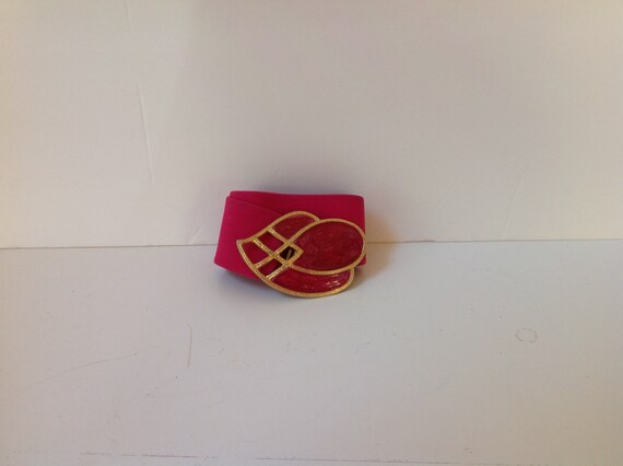 Vintage DAY-LOR Pink Belt Stretch Enamel Petal Buckle - Etsy  display picture 3