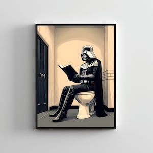 Creative SERIES #41, Star wars art prints, Printable toilet art, Darth vader print, Funny wall print, Darth vader poster, Funny decor