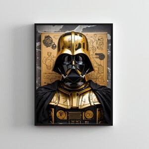 Elegant SERIES #07, Darth vader art, Starwars wall poster, Starwars art work, Darth vader fan art, Starwars prints, Starwars canvas