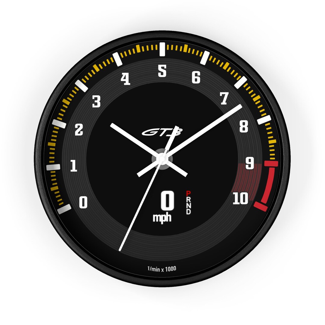 Porsche Inspired GT3 Tachometer Wall Clock Father's Day Etsy