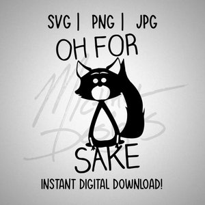 Oh For Fox Sake mug SVG, PNG, JPG | Coffee Mug Graphic | Silhouette, Cricut | Instant Download | Spiderman | Doctor Strange | Die Cuts