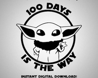 Star Wars 100 Days of School SVG | Baby Yoda (Digital Download)