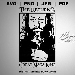 De terugkeer van de Grote MAGA-koning SVG | Ultra MAGA Trump | jpg, png, pdf | | Cricut Instant download | Afdrukbare | | van Donald Trump overhemd