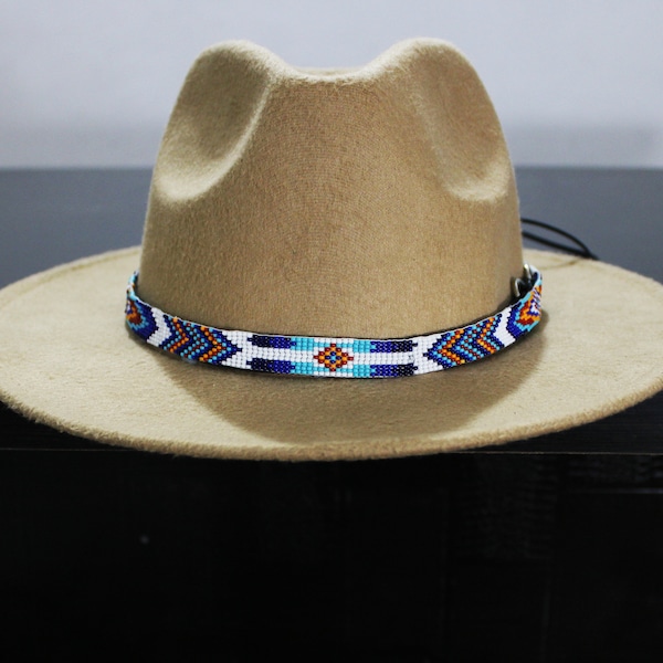 Bandeau de perles style amérindien Cowboy du sud-ouest des États-Unis Collection de bandeau/chapeau fait main Rode (Multicolore)