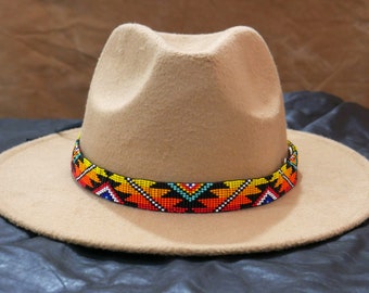 Bead Hatband Native American Style Southwestern Cowboy Rode Handmade Head/Hat Band Collection (Multicolor)